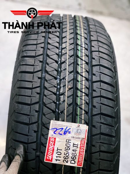 Lốp xe Bridgestone 265/60R18 DUELER D684 THAI