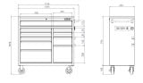  Tủ đồ nghề 10 ngăn CSPS 104cm mặt gỗ 