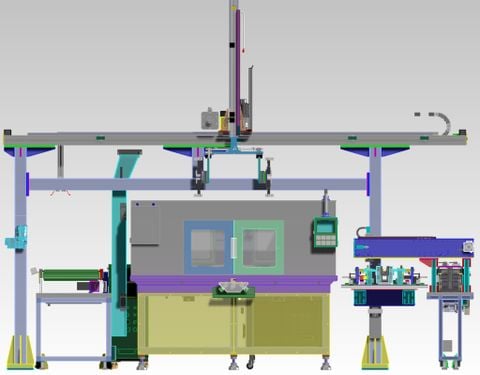  Hệ thống cấp phôi tự động cho máy mài trục cam 