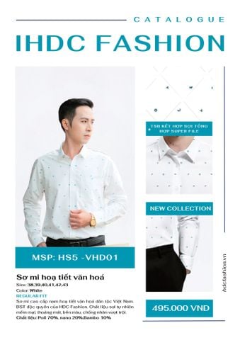 Sơ mi hoạ tiết văn hoá  HS5 - VHD01