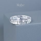  Nhẫn Bạc S925 Vân Gỗ Yinbe Silver 