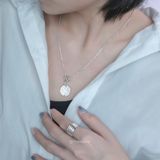  Combo Dây Chuyền Bạc Kim và Mặt Dây Nguyệt Ảnh Yinbe Silver 