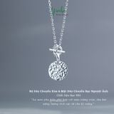 Combo Dây Chuyền Bạc Kim và Mặt Dây Nguyệt Ảnh Yinbe Silver 