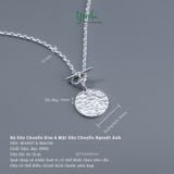  Combo Dây Chuyền Bạc Kim và Mặt Dây Nguyệt Ảnh Yinbe Silver 
