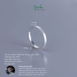  Nhẫn Bạc S925 Sandy Light Bản Mảnh Nữ Yinbe Silver 