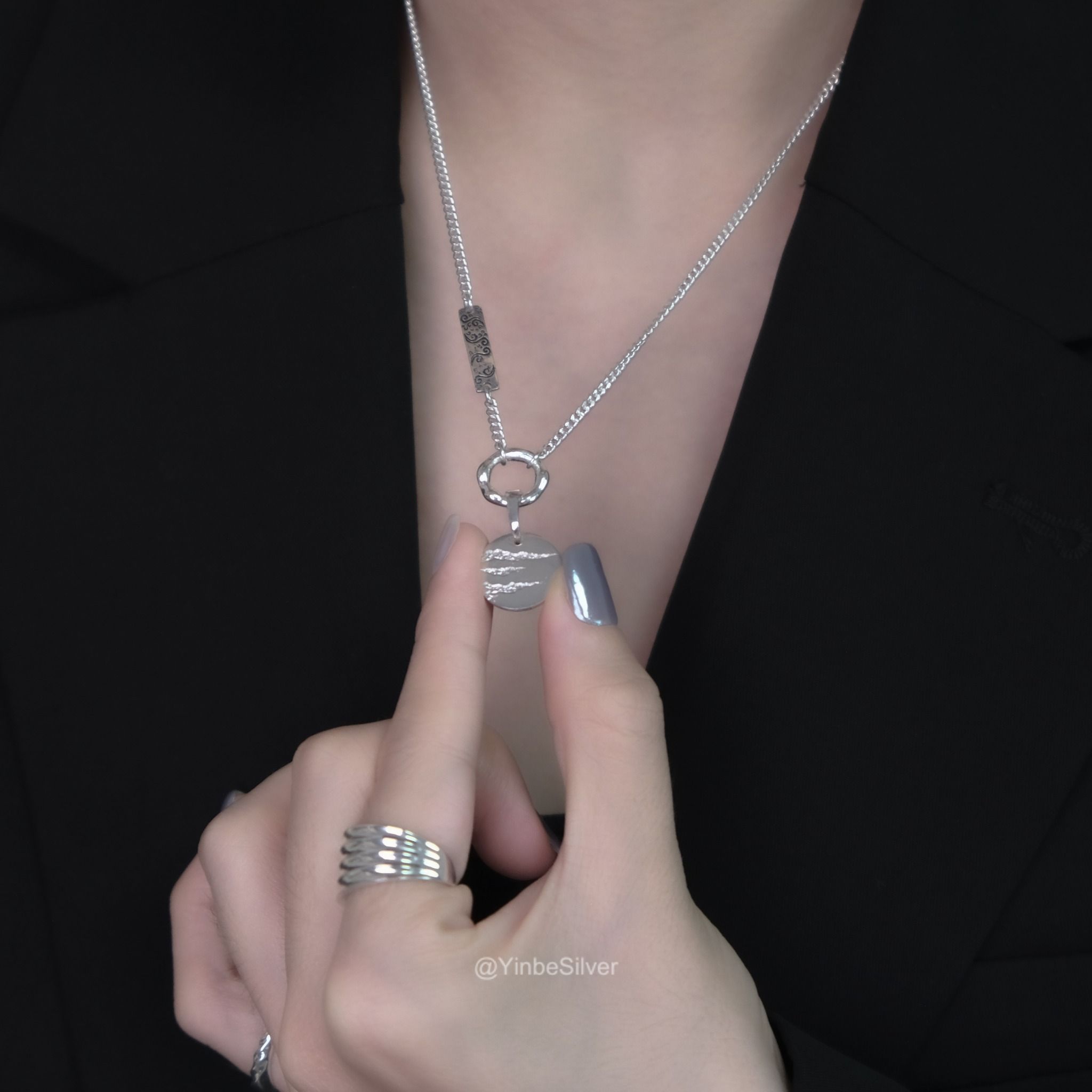  Mặt Dây Chuyền Bạc 950 Nguyệt Dạ Yinbe Silver 