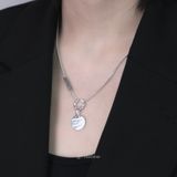  Combo Dây Chuyền Bạc Gấm Vân Và Mặt Dây Nguyệt Dạ Yinbe Silver 