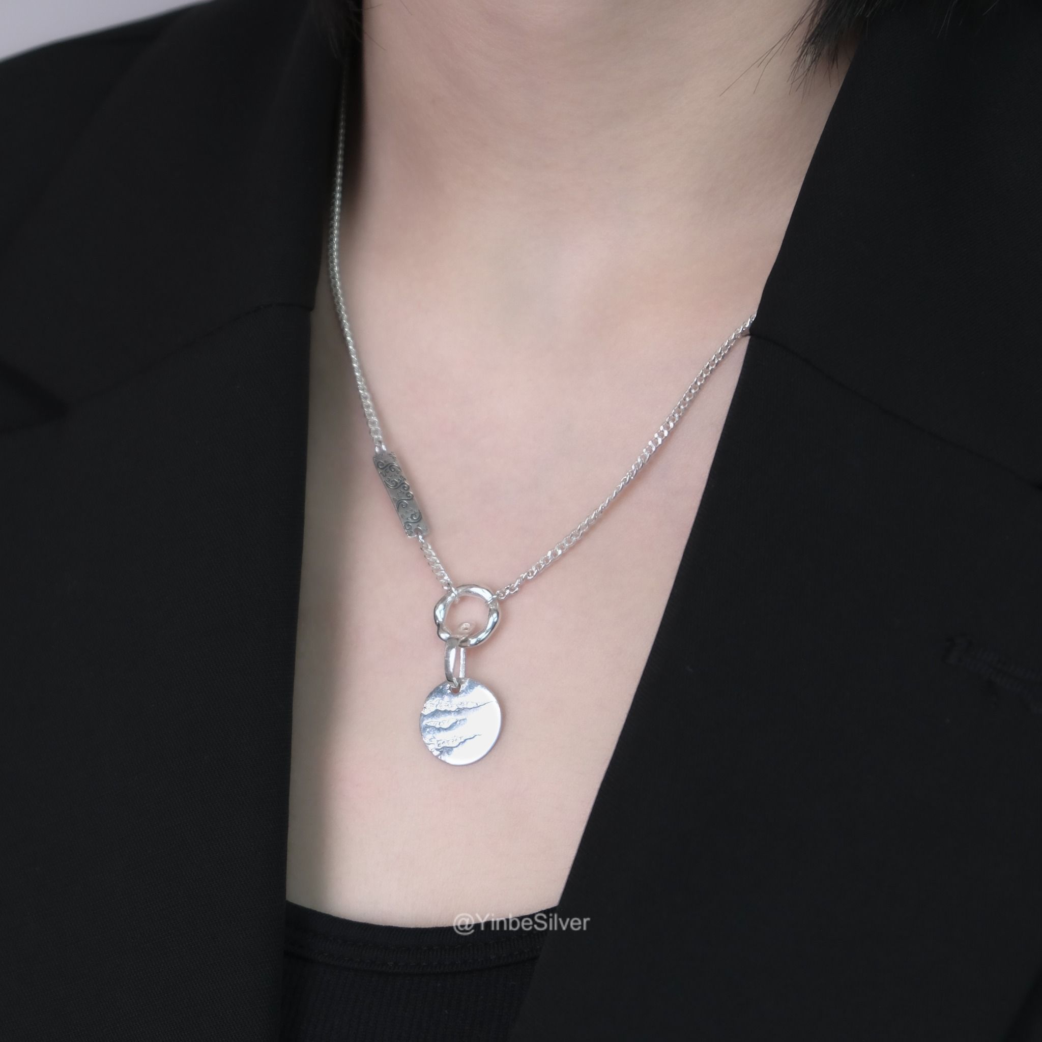  Mặt Dây Chuyền Bạc 950 Nguyệt Dạ Yinbe Silver 
