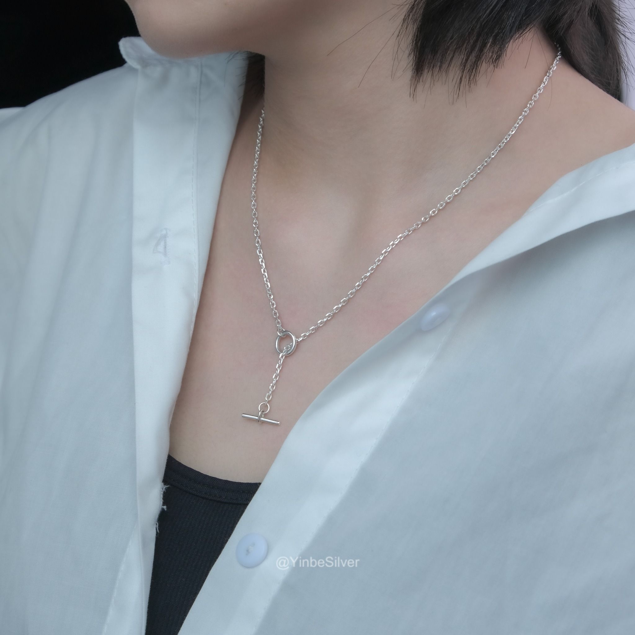  Dây Chuyền Bạc Kim Yinbe Silver 