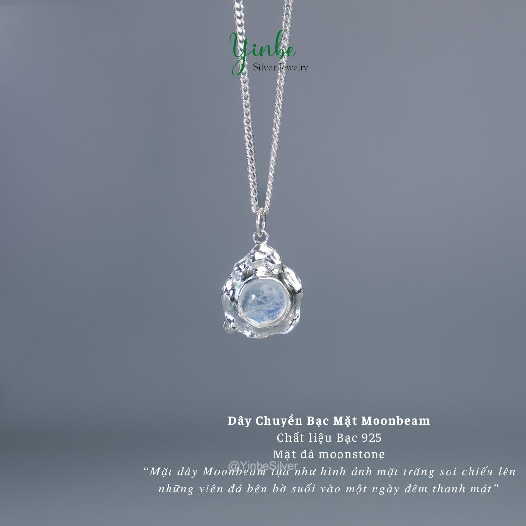  Dây Chuyền Bạc 925 Mặt Moonbeam Yinbe Silver 