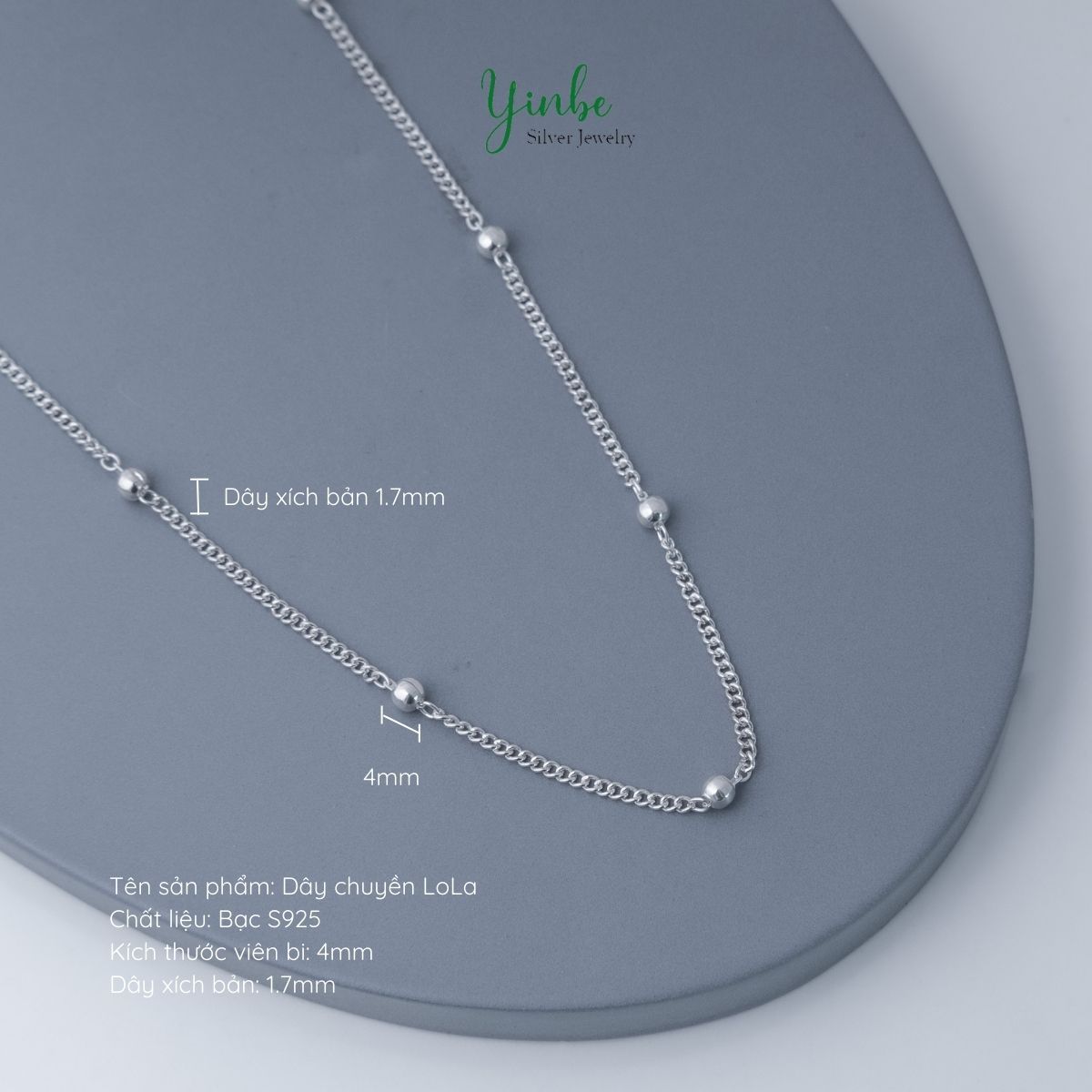  Dây Chuyền Bạc S925 LoLa Yinbe Silver 