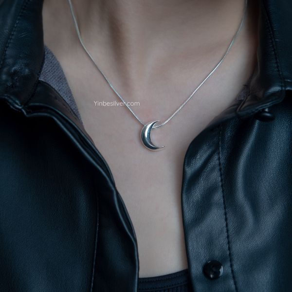  Dây Chuyền Bạc S925 Mặt Trăng Yinbe Silver 