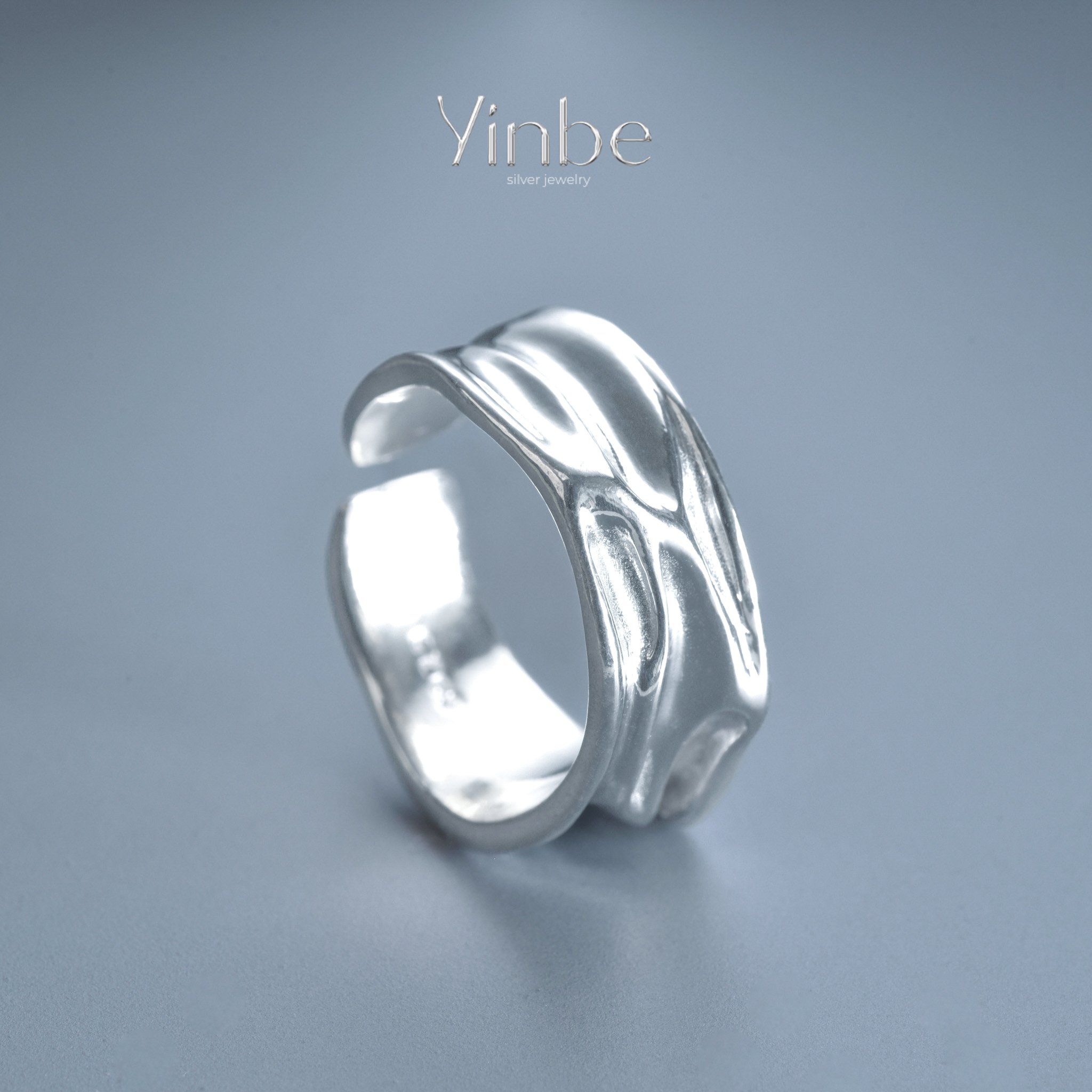  Nhẫn Bạc S925 Dòng Chảy Yinbe Silver 