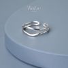 Nhẫn Bạc S925 Uốn Sóng Đôi Yinbe Silver