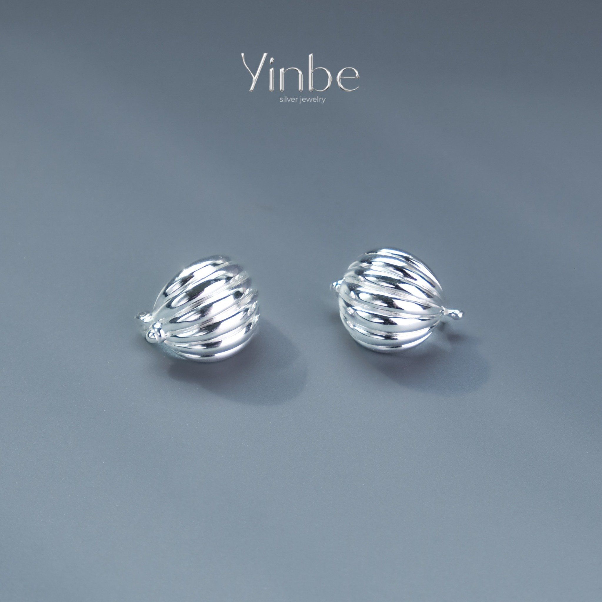  Khuyên Tai Bạc 950 Đèn Lồng Yinbe Silver 