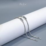  Vòng Tay Bạc Đôi Moment Yinbe Silver Thiêt Kế Hình Trụ Khắc Tên Theo Yêu Cầu 