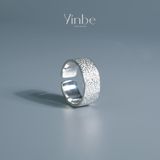  Nhẫn Bạc S925 Sandy Light Bản To Yinbe Silver 