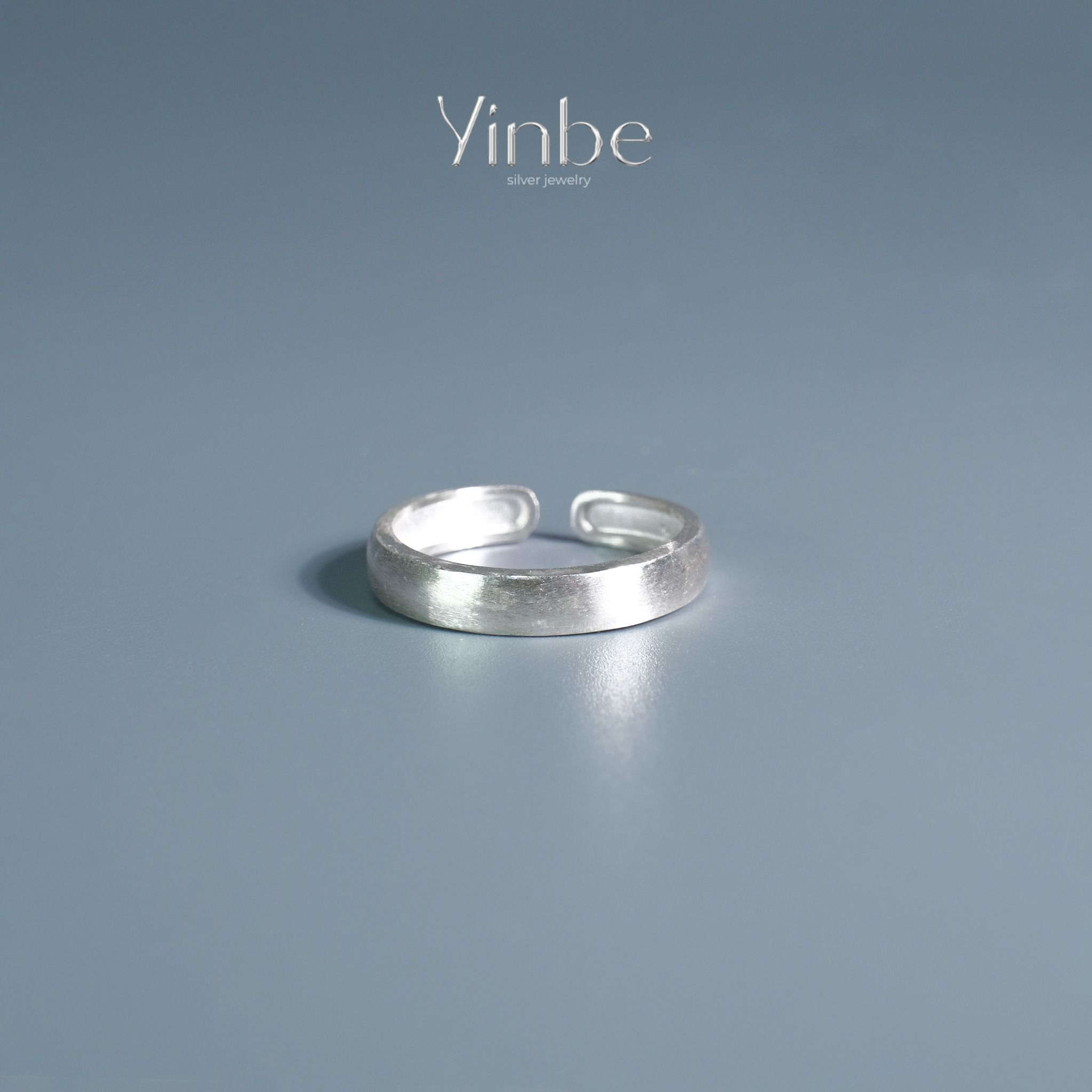  Nhẫn Bạc S925 Nhám Cát Bản 4mm Yinbe Silver 