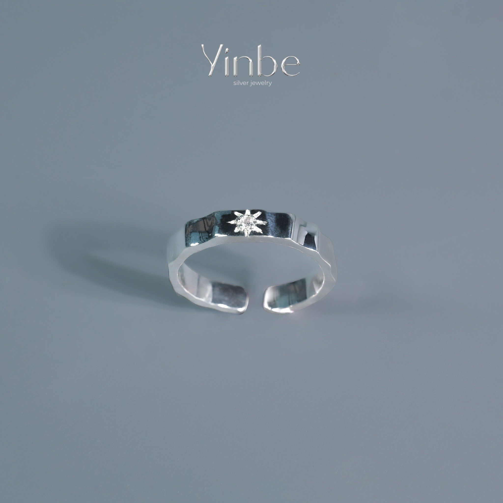  Nhẫn Bạc S925 Hoa Mặt Trời Bản Nữ Nhỏ Yinbe Silver 