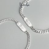  Vòng Tay Đôi Khắc Bạc S925 Couple Simple Chic Yinbe Silver 