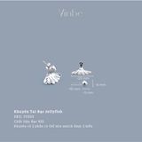  Khuyên Tai Bạc Nữ Jellyfish Yinbe Silver JYE03 