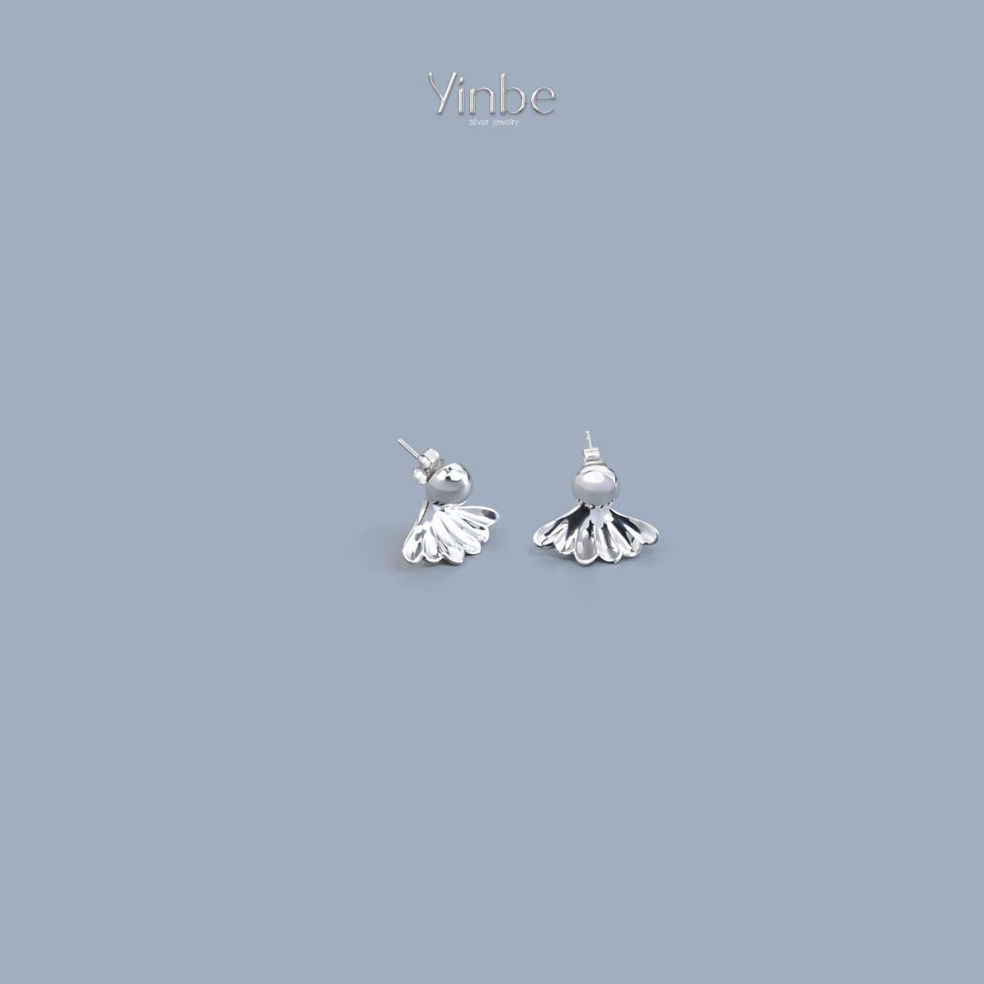  Khuyên Tai Bạc Nữ Jellyfish Yinbe Silver JYE03 