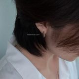  Khuyên Tai Bạc S925 Round Pearl Yinbe Silver 