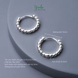  Khuyên Tai Bạc S925 Round Pearl Yinbe Silver 