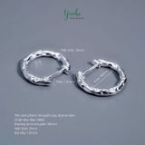  Khuyên Bạc S925 Stone Vein Yinbe Silver 