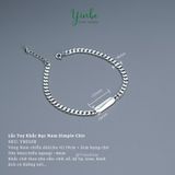  Vòng Tay Đôi Khắc Bạc S925 Couple Simple Chic Yinbe Silver 
