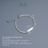  Vòng Tay Đôi Khắc Bạc S925 Couple Simple Chic Yinbe Silver 