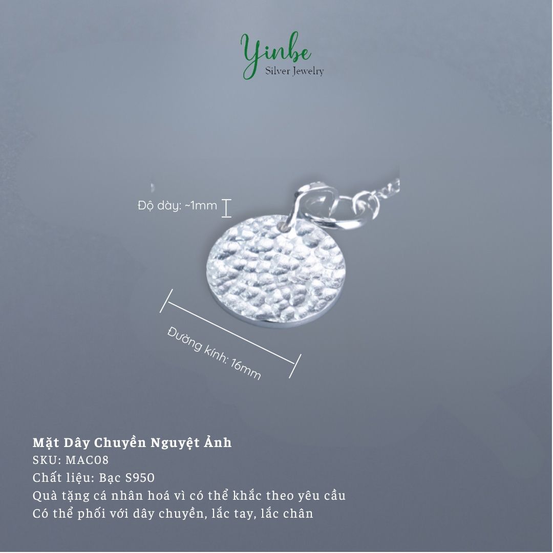  Mặt Dây Chuyền Bạc 950 Nguyệt Ảnh Yinbe Silver 