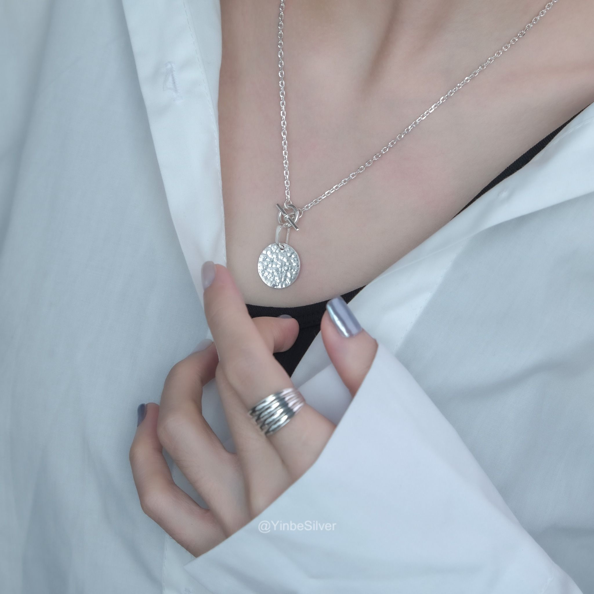  Mặt Dây Chuyền Bạc 950 Nguyệt Ảnh Yinbe Silver 