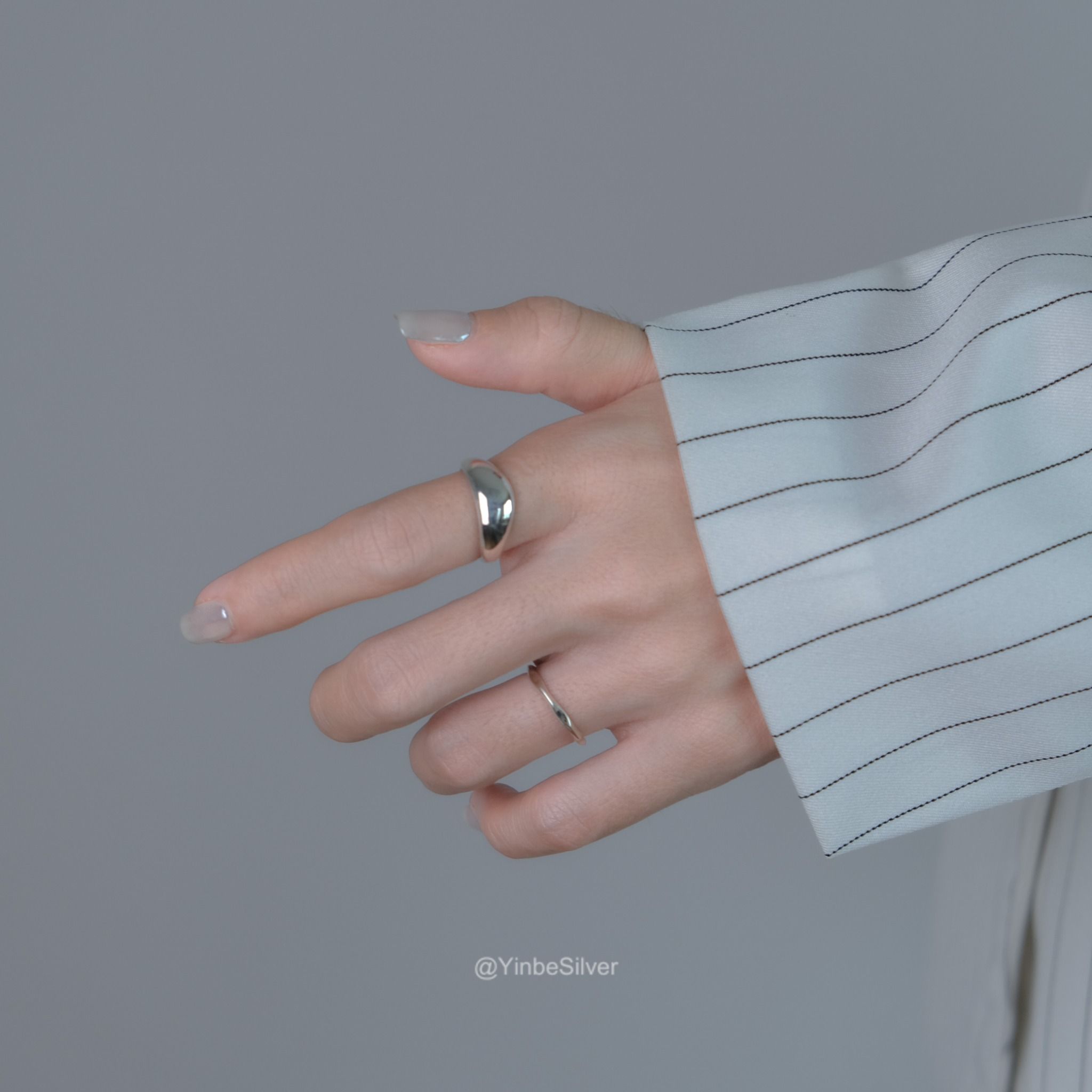  Nhẫn Bạc 925 Pebble Yinbe Silver 