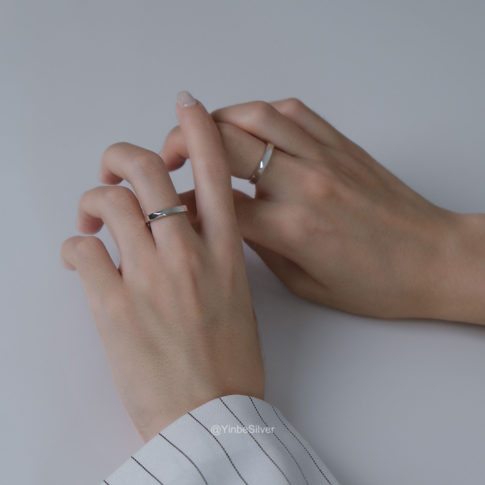  Nhẫn Bạc Đôi Bonnie Yinbe Silver 