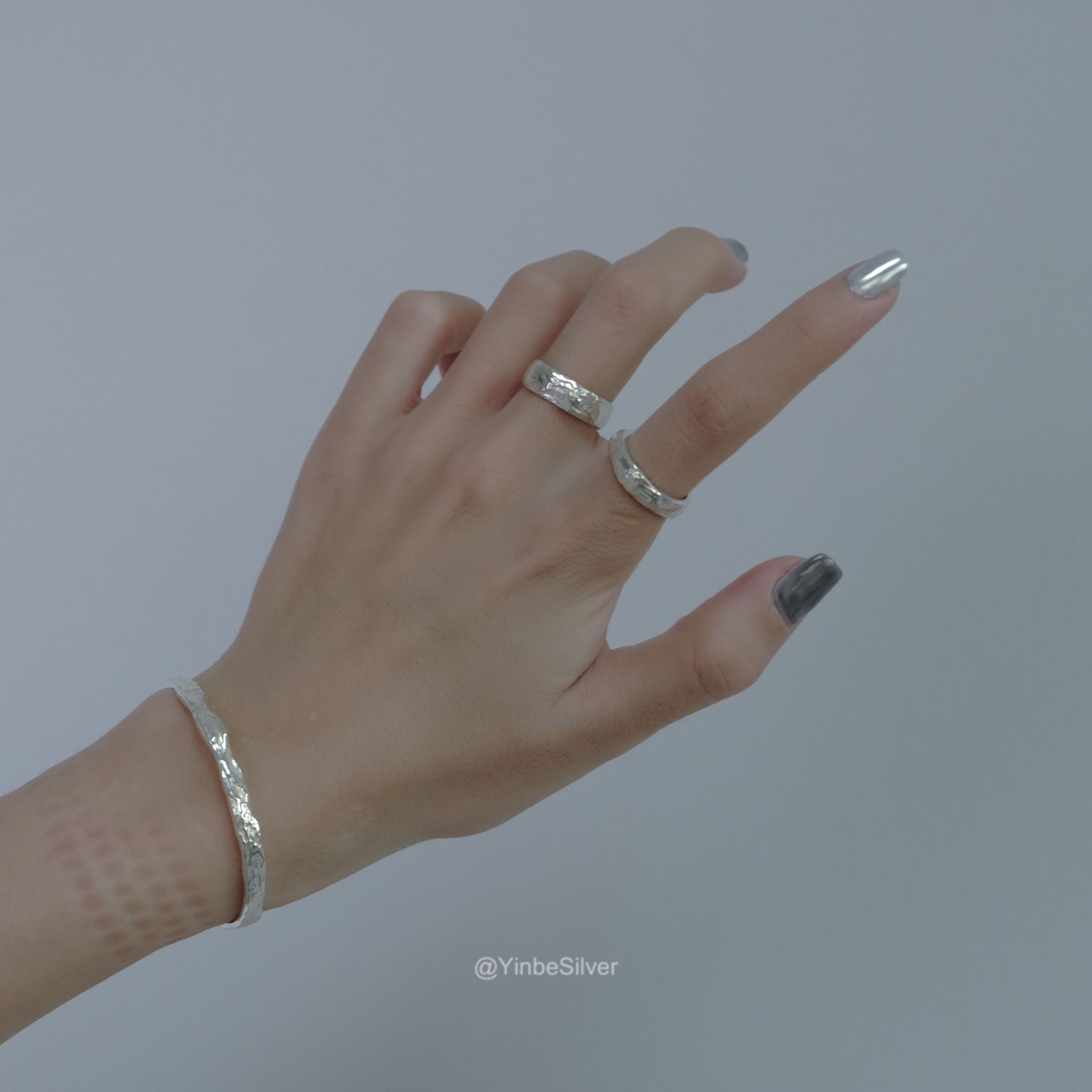  Nhẫn Bạc Đôi Eternity Yinbe Silver 