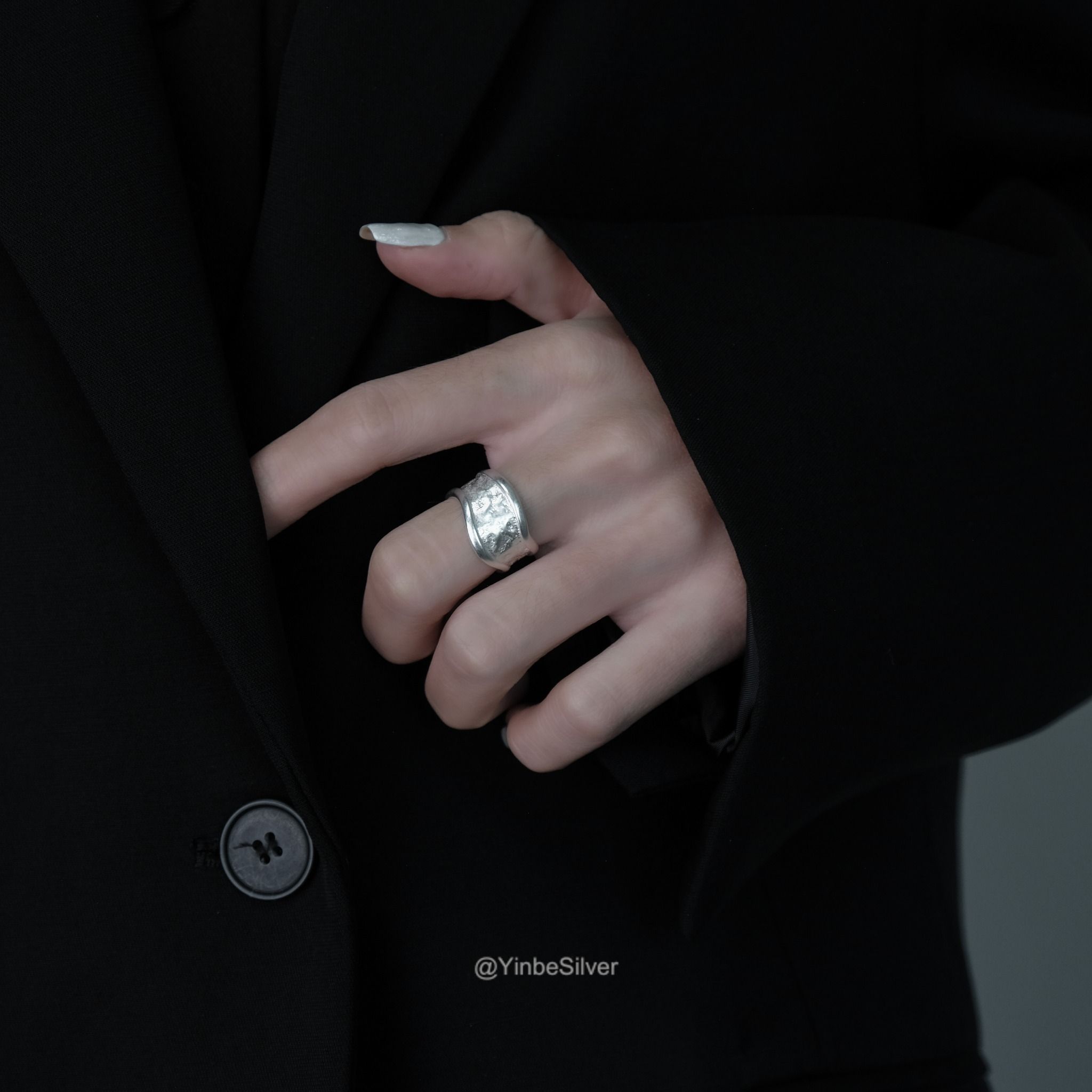  Nhẫn Bạc Glacier Yinbe Silver, Nhẫn Bạc Cá Tính 