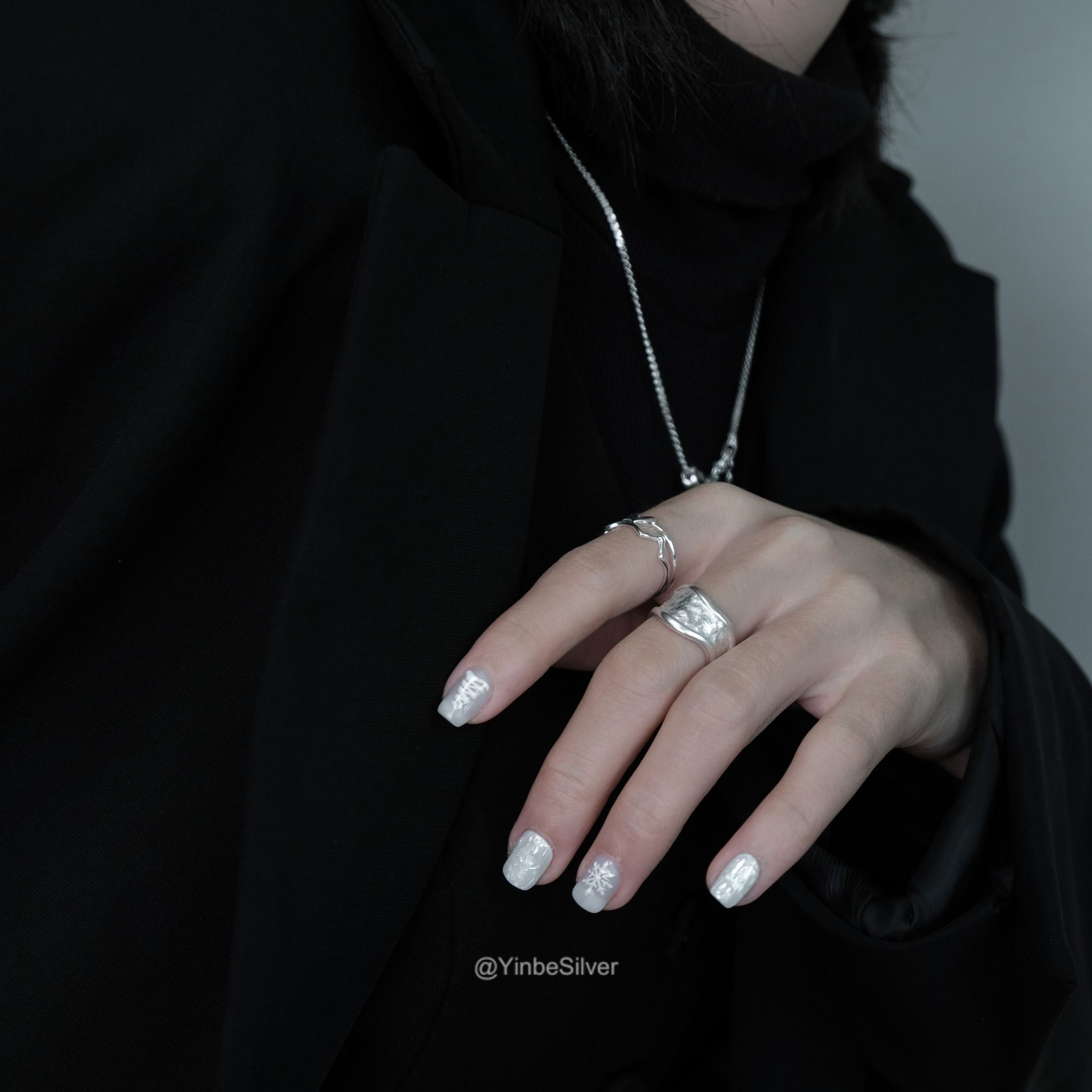  Nhẫn Bạc Glacier Yinbe Silver, Nhẫn Bạc Cá Tính 