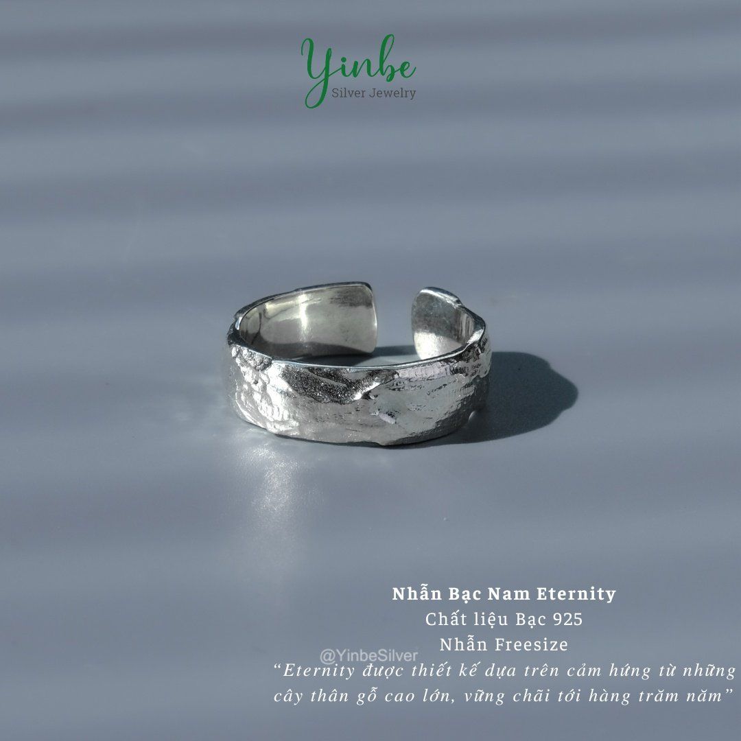  Nhẫn Bạc Nam Eternity Yinbe Silver 
