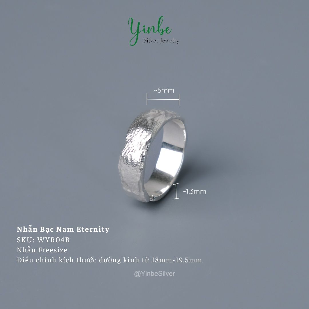  Nhẫn Bạc Nam Eternity Yinbe Silver 