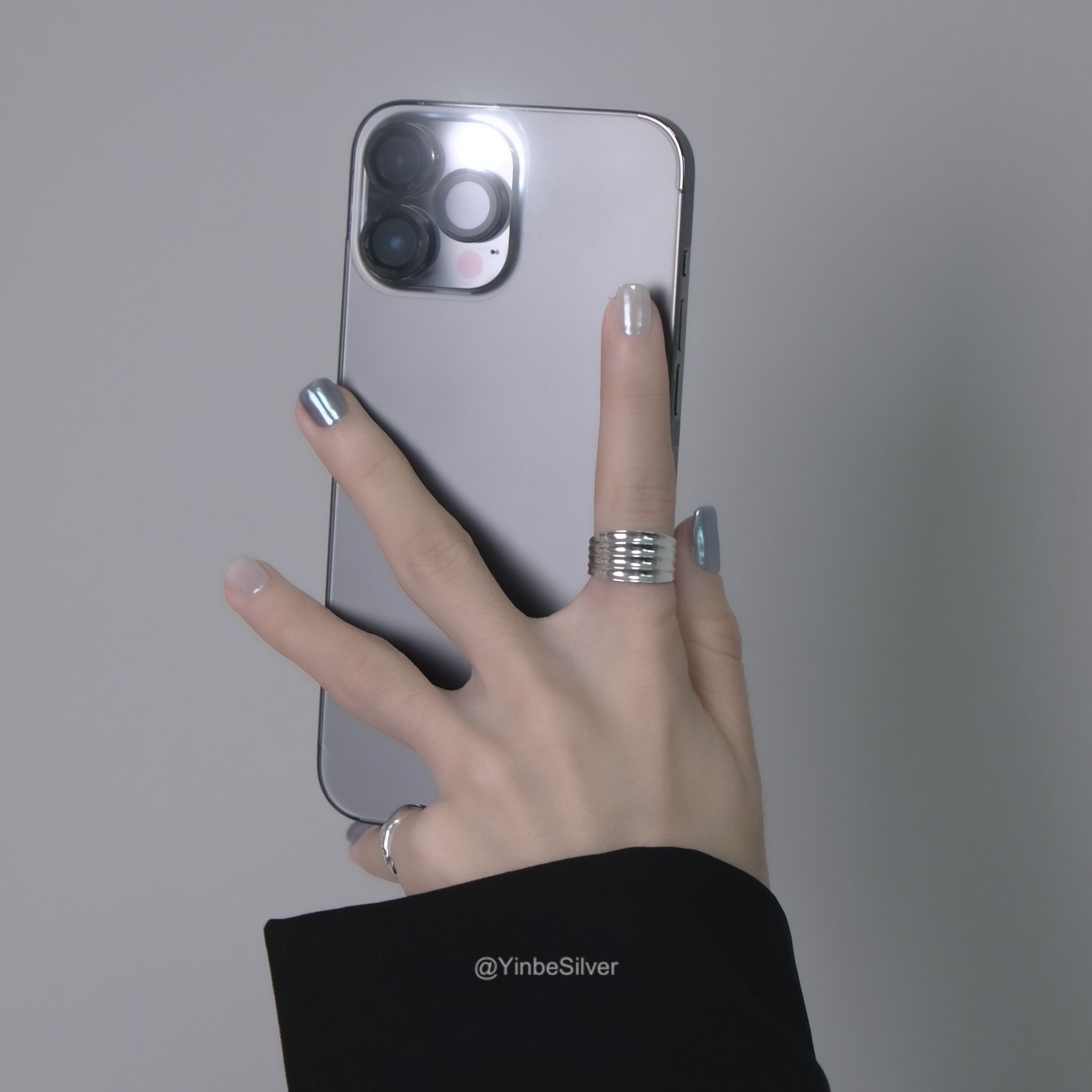  Nhẫn Nữ Bạc 950 Đèn Lồng Yinbe Silver 