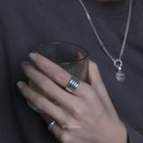  Nhẫn Nữ Bạc 950 Đèn Lồng Yinbe Silver 