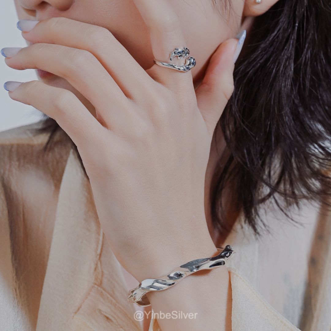  Nhẫn Bạc Nữ Glow Yinbe Silver JYR01 