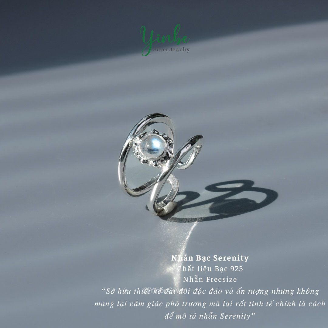  Nhẫn Bạc Nữ Serenity Yinbe Silver 