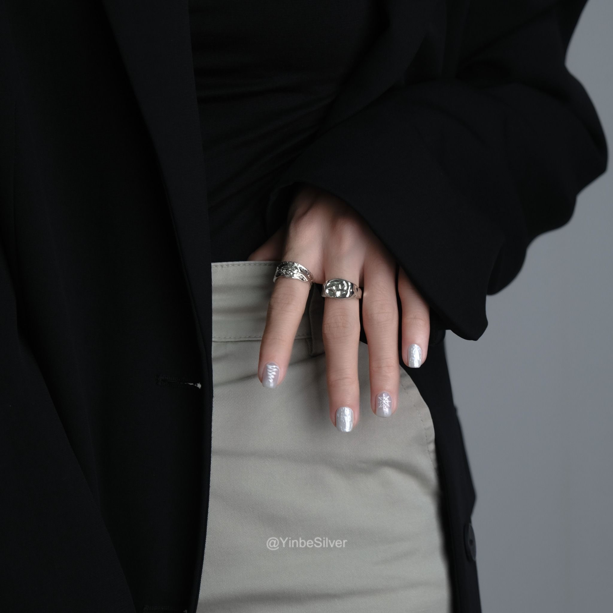  Nhẫn Bạc Nữ Snowmelt Yinbe Silver 