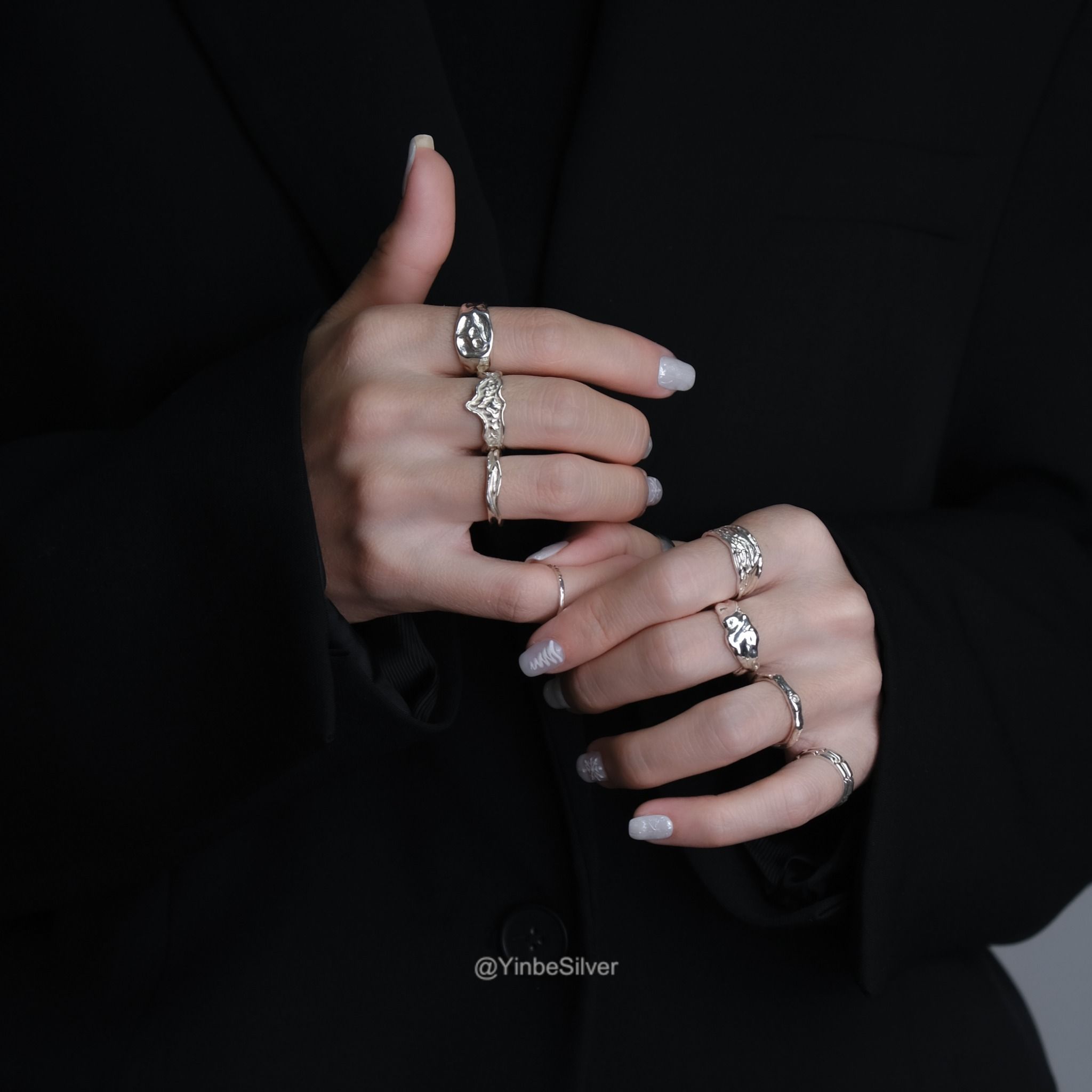  Nhẫn Bạc Nữ Snowmelt Yinbe Silver 