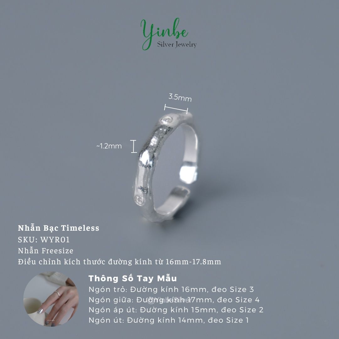  Nhẫn Bạc Nữ Timeless Yinbe Silver 