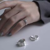  Nhẫn Nữ Bạc 950 Vân Mây Yinbe Silver 