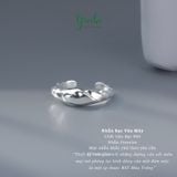  Nhẫn Nữ Bạc 950 Vân Mây Yinbe Silver 