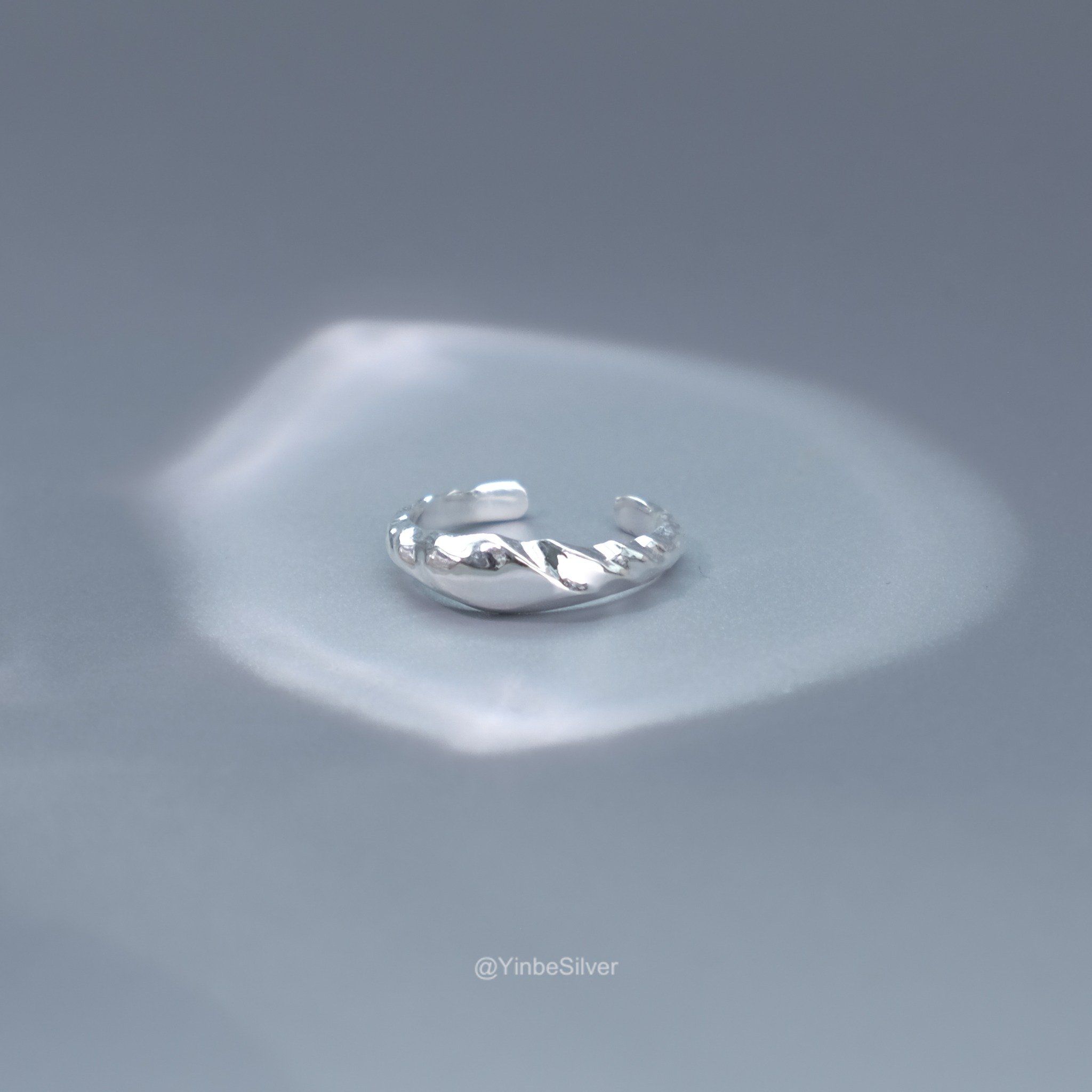  Nhẫn Nữ Bạc 950 Vân Mây Yinbe Silver 